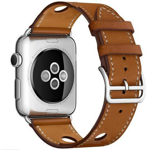 Extra Hole Genuine Leather Apple Watch Band