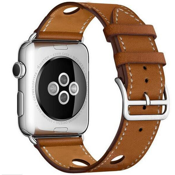Extra Hole Genuine Leather Apple Watch Band