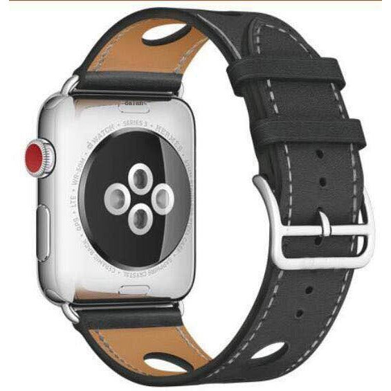 Extra Hole Genuine Leather Apple Watch Band