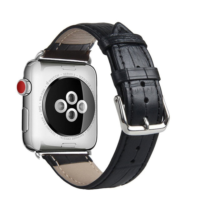 Alligator Genuine Leather Apple Watch Band