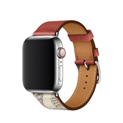 Multi Color Genuine Leather Apple Watch Band