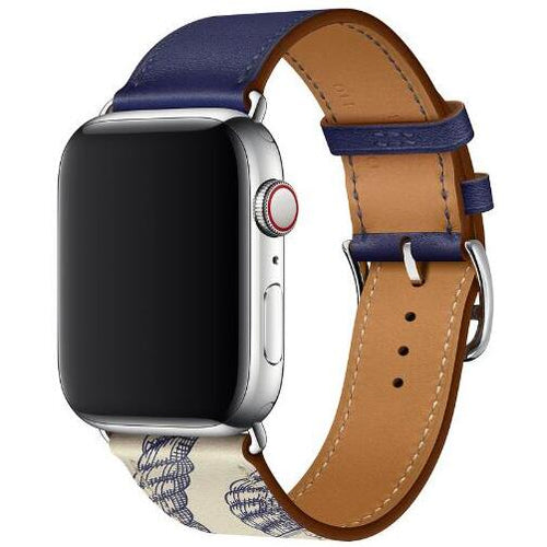 Multi Color Genuine Leather Apple Watch Band