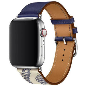 Multi Color Genuine Leather Apple Watch Band